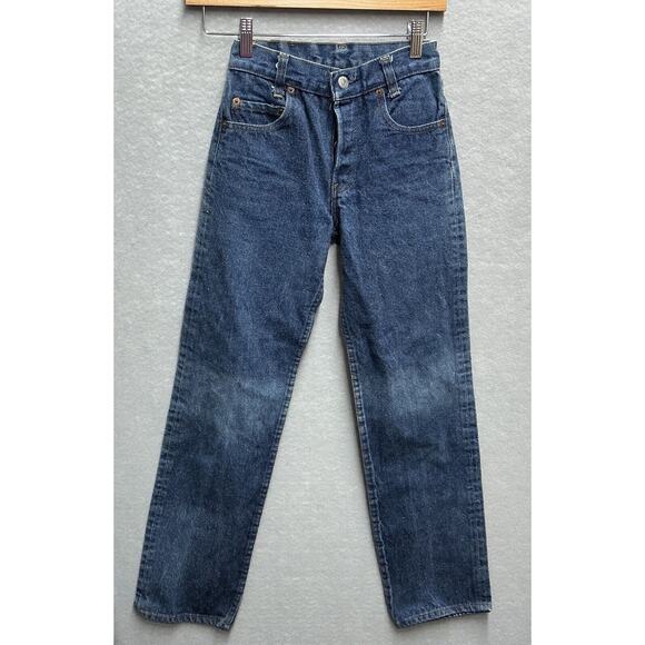 VTG Levis 701-0117 Student Fit Woman’s Jeans‎ 25X32 Blue Denim 80s USA *24x30 - Picture 1 of 10